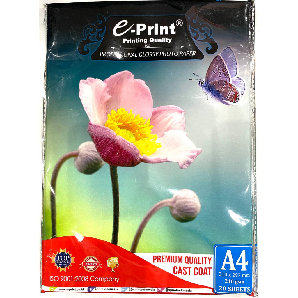 

Kertas Foto Professional Glossy Photo Paper e-Print 210gsm A4