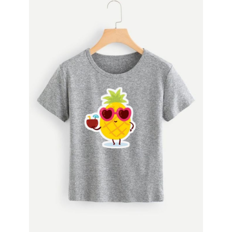 Kaos anak cewek baju atasan perempuan terlaris Nanas Pantai