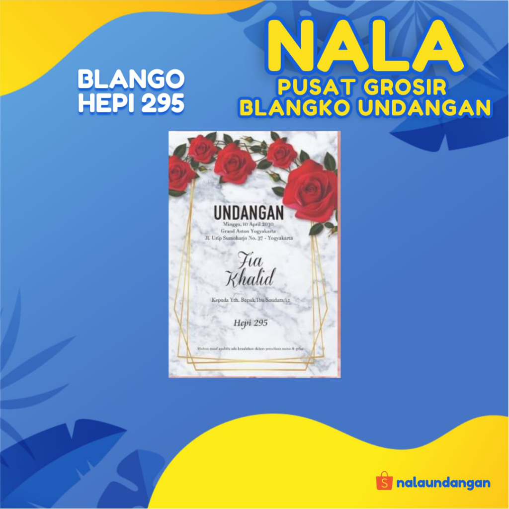 Pusat Grosir | Blangko Undangan Hepi 295 | NalaUndangan