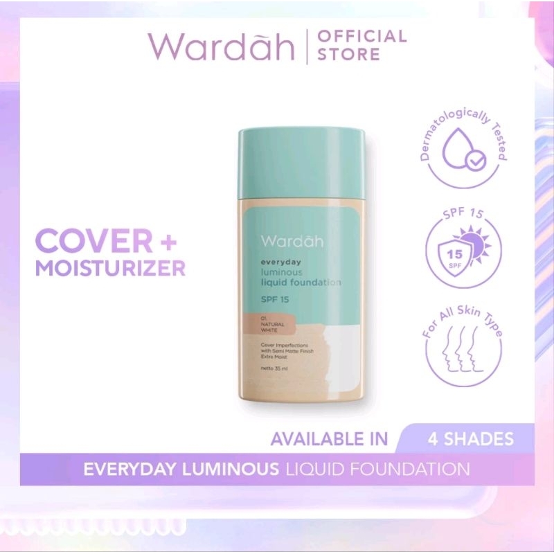 Wardah Everyday Luminous Liquid Foundation Alas Bedak Cair