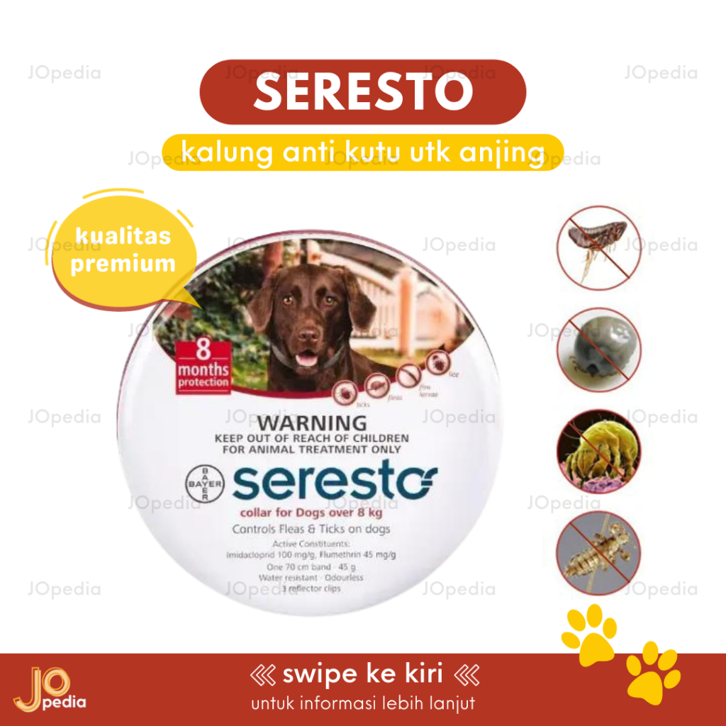 SERESTO DOG Kalung Anti Kutu Anjing Flea and Tick Collar