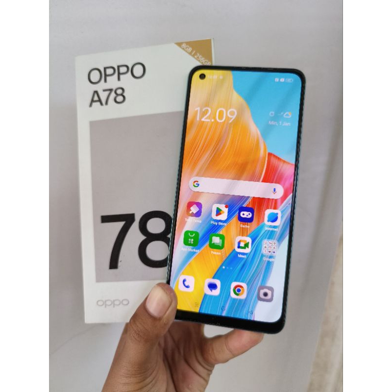 oppo a78 4g 8/256 second lengkap mulus