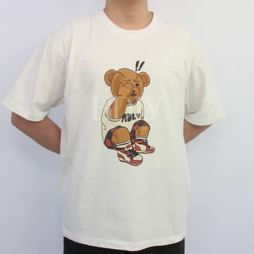 ADLV Cartoon Bear White Tee