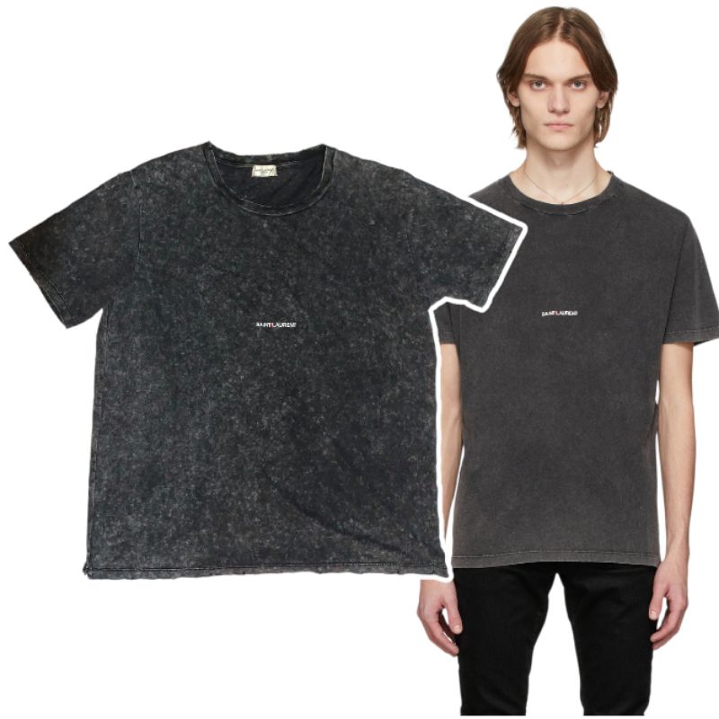 SAINT LAURENT P4RIS RIVE GAUCHE DESTROYED T-SHIRT