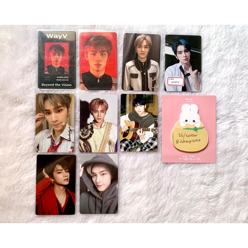 nct wayv xiaojun id card beyond live brochure ar pc ticket set universe 2021 cubic painting bad aliv