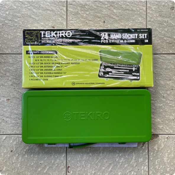 Kunci Sok 24pcs Besi 6/12 PT Tekiro Kunci Sock 8-32 Tekiro 24pcs