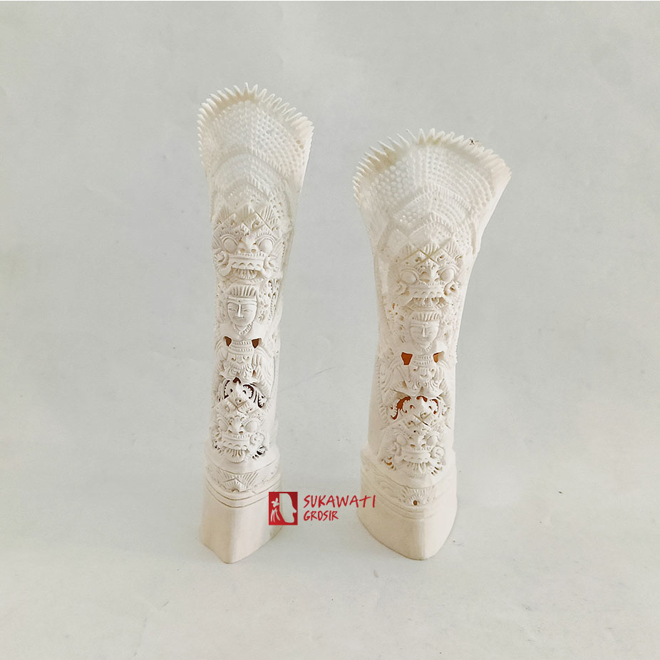 Dekorasi Ukiran Tulang Sapi Motif Barong Souvenir Kerajinan Bali Tulang Ukir