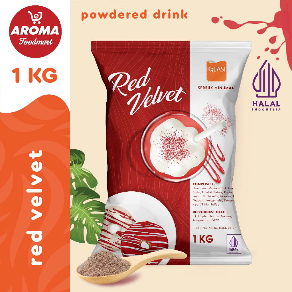 

Kreasi Bubuk Red Velvet Powder 1 KG / Minuman Serbuk Red Velvet 1 KG