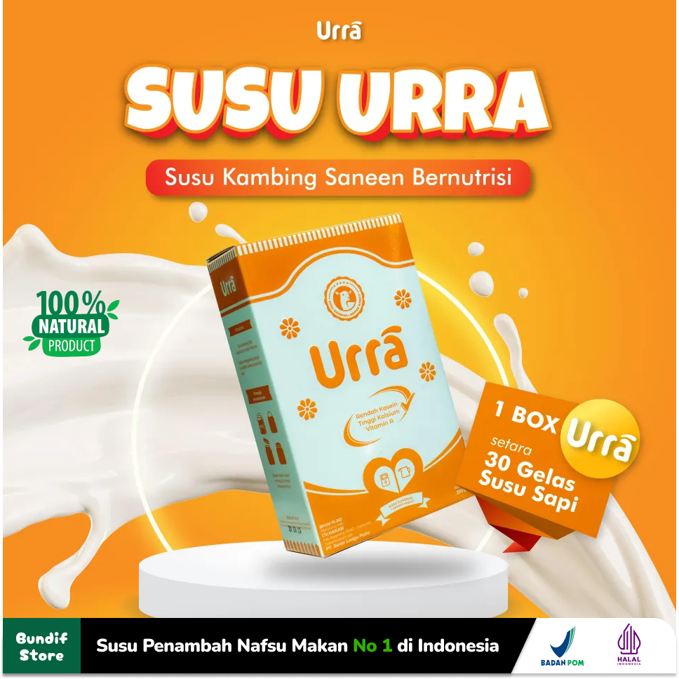 

URRA Susu Kambing Saneen Asli Rendah Kasein dan Tinggi Kalsium Penambah Berat Badan