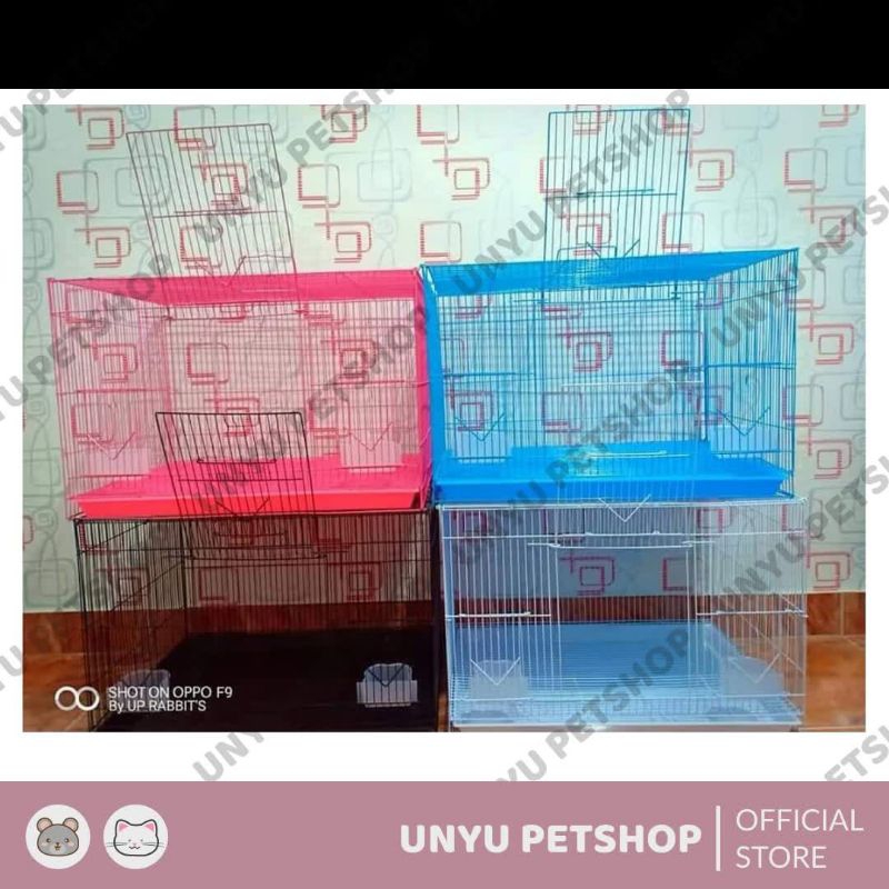 Kandang lipat Uk.75 Uk.60 kandang burung kelinci kucing jeruji rapat Besar