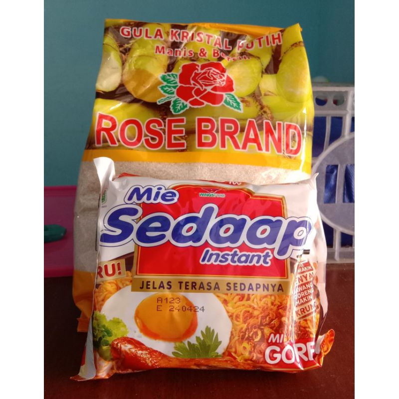 

gula pasir kristal rose brand (free 1 pcs mie goreng)