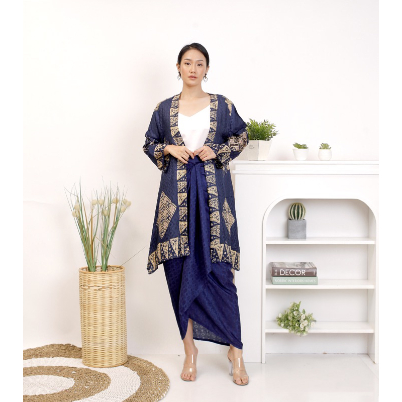 one set outer / setelan batik viscose