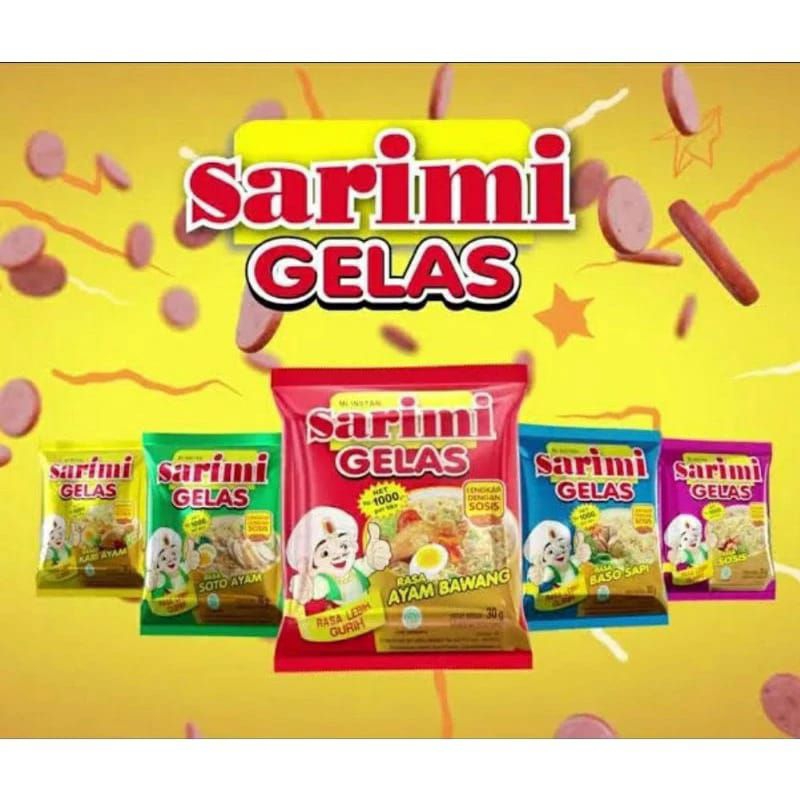 

Sarimi gelas 30gr isi 10