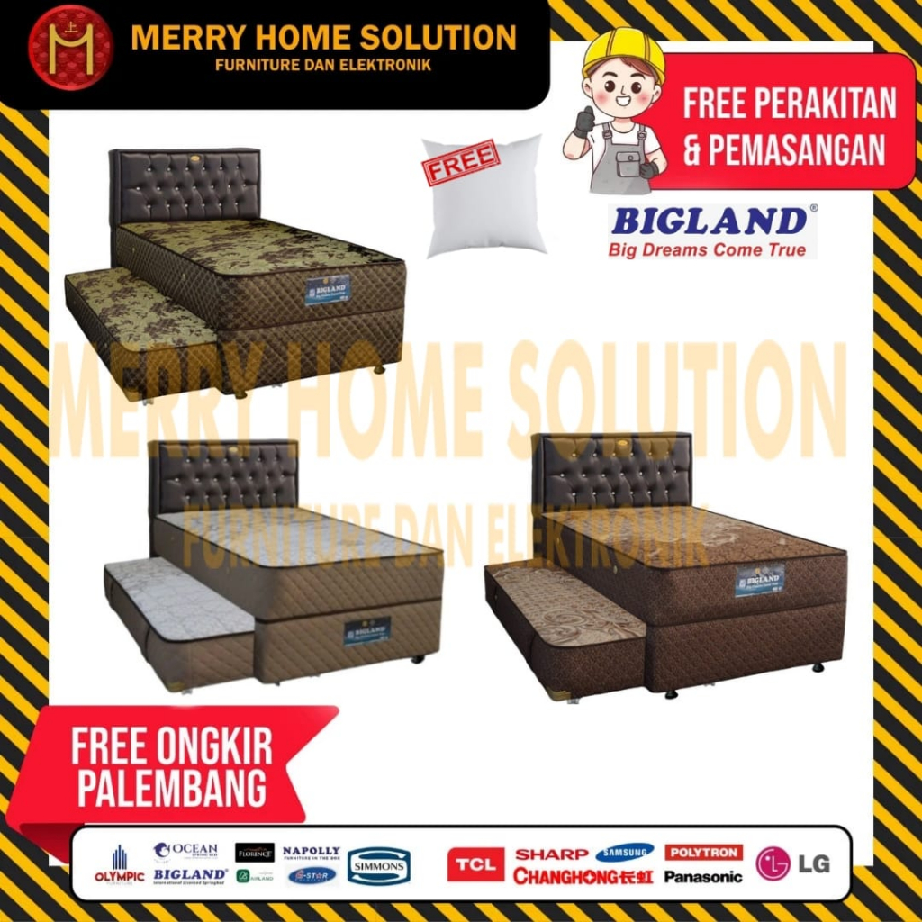 Bed sorong 2in1 BIGLAND NEW ERA PLASMA WOMDERLAND springbed bigland 120x200