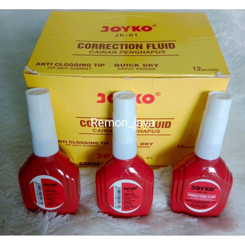 

D3W! promo Tip ex joyko JK-01 / tipex cair joyko ( 1 pak isi 12 pcs)