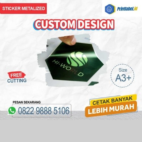 

CETAK STICKER METALIZED PRINT STIKER CUSTOM DESIGN
