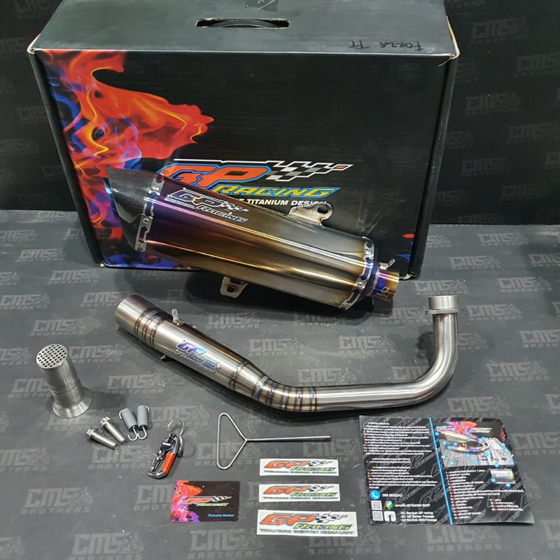 Exhaust Knalpot GP Racing Titanium Honda Forza 250 300 Original