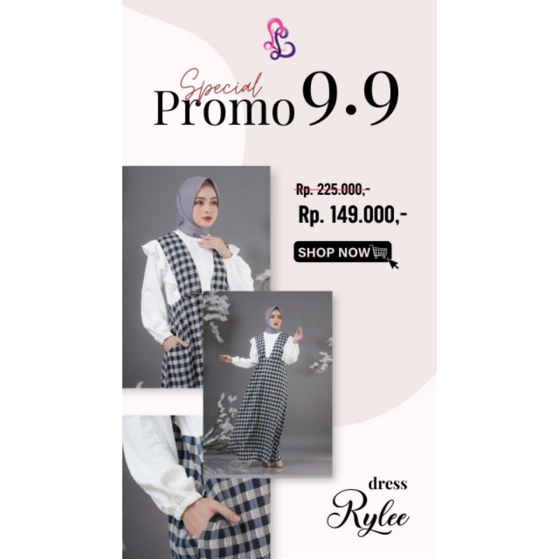 Linalivia Hijab || RYLEE DRESS || Gamis Linalivia || Dress Linalivia hijab || Bisa Cod