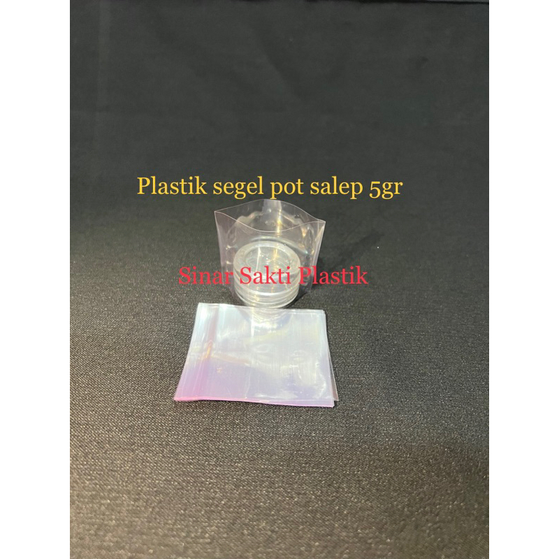 plastik segel pot salep 5gr (isi 50pc)  plastik segel shrink wrap