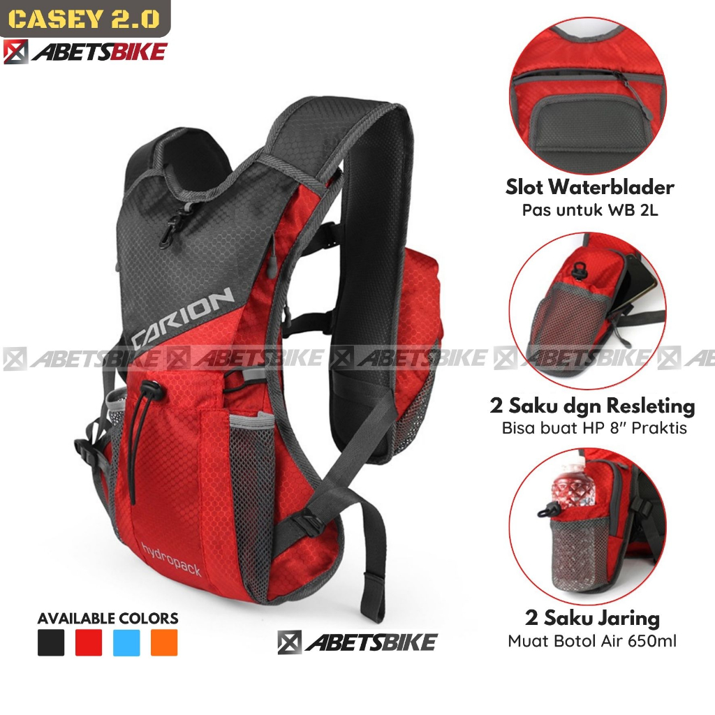 Tas Ransel Sepeda Gunung MTB Hydropack Carion bisa untuk Aktivitas Cocok untuk Trail Running Lari Jo