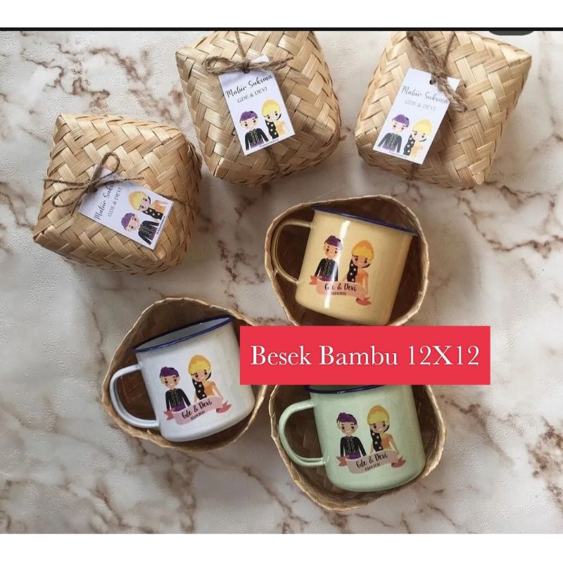 Besek 12X12 Sepasang Besek Souvernir Hampers Besek Mini Besek Pipiti Besek Bambu Besek Purworejo