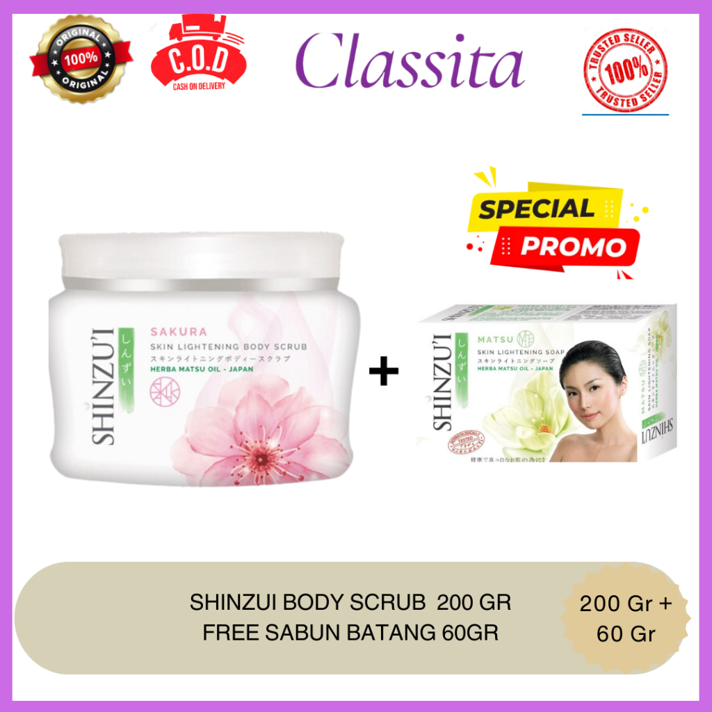 Shinzui Body Scrub / Shinzui Body Scrub 200Gr / Shinzui Body Scrub Paket Promo / Promo Bundle dan Si