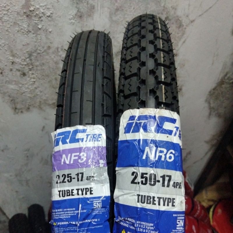 Paket Sepasang Satuan Ban IRC NF3 225-17+250-17 NR6 Ban Set Depan Belakang Honda c70 c700 c800 astre