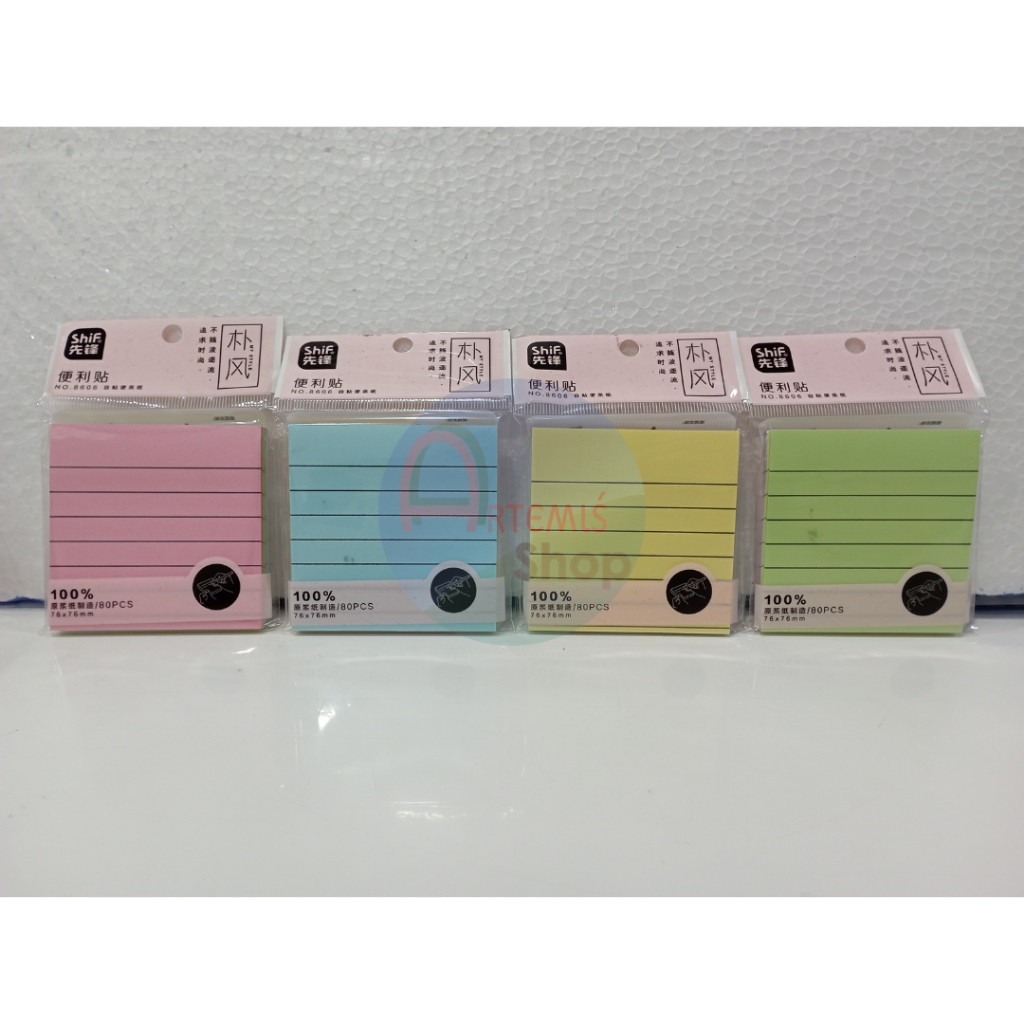 

Sticky Notes / Memo Tempel Garis / Bergaris Shif 8606