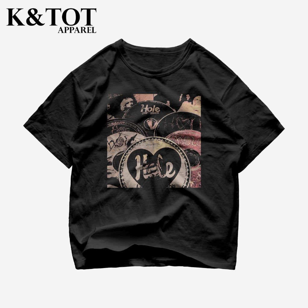KNTOT - KAOS BAJU HOLE CD BAND PUNK  | TSHIRT OVERSIZE VINTAGE HITAM BOOTLEG - PRIA WANITA DEWASA AN