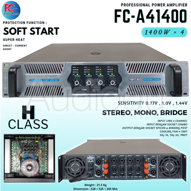 Power Ampli 4 Channel Firstclass Fca 41400 Fc A 41400 Fc A41400