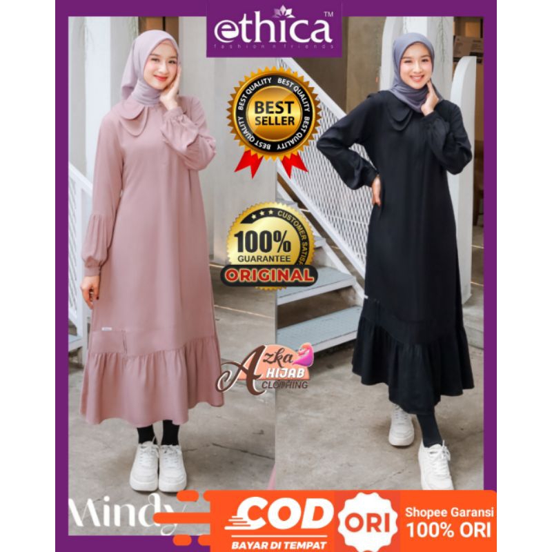 MIDI DRESS MULIM BY ETHICA MINDY 01 ORIGINAL / MIDI DRESS RAYON / MIDI DRESS  CRINKLE / MIDI DRESS A