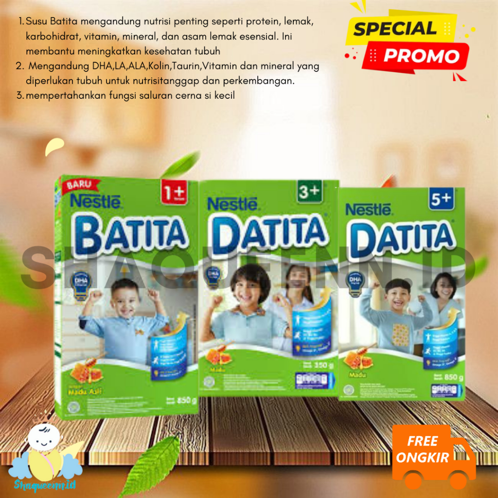 Batita Datita 1+  3+ 5+ 850gram Susu Pertumbuhan Anak 1-3th madu dan vanilla