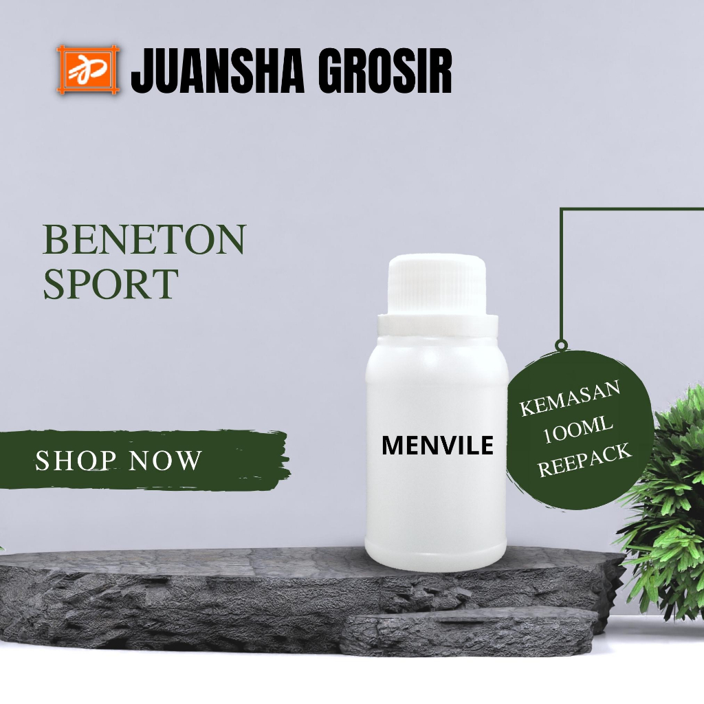BIBIT PARFUM MURNI || BENETTON SPORT || MENVILE  ||REPACK
