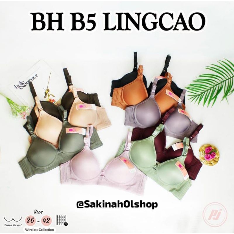 Bra lingcao kait 3 B5// Bh lingcao kait 3 tanpa kawat// bisa pilih warna