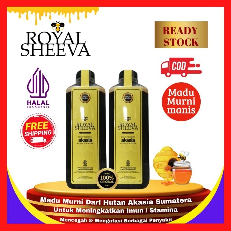 

PROMO BUNDLE 2 BOTOL Madu Murni Royal Sheeva 1.300 gram | Premium Asli dari Hutan Akasia Sumatera
