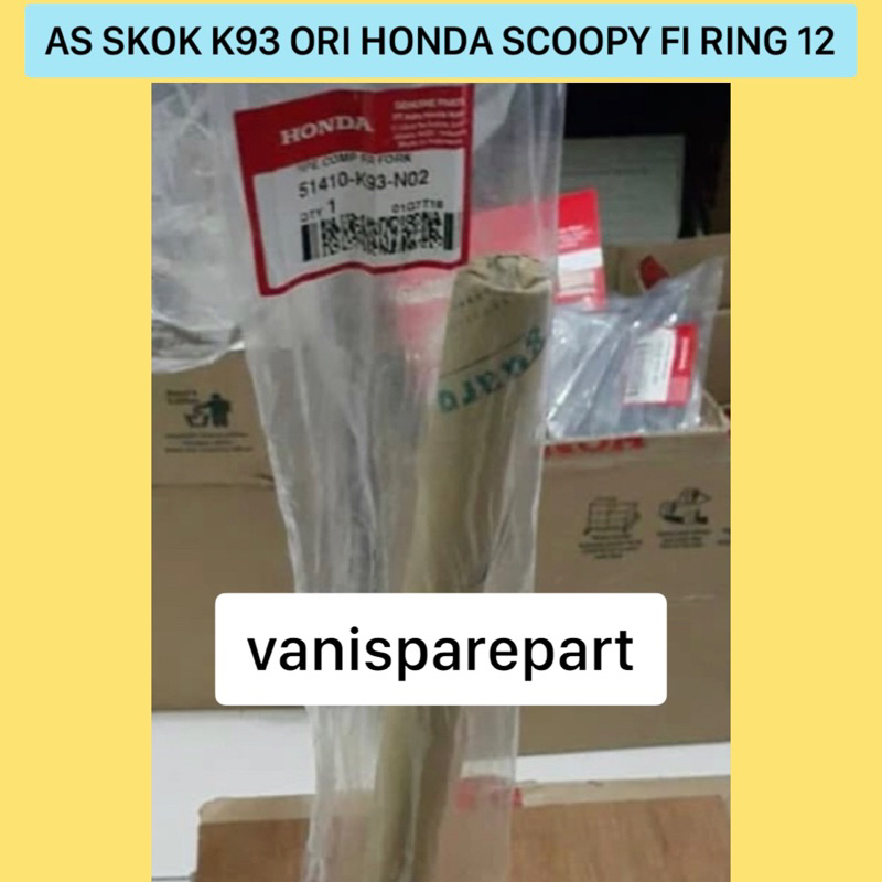 AS SKOK SHOCK DEPAN K93 SCOOPY FI ESP RING 12 ORI HONDA