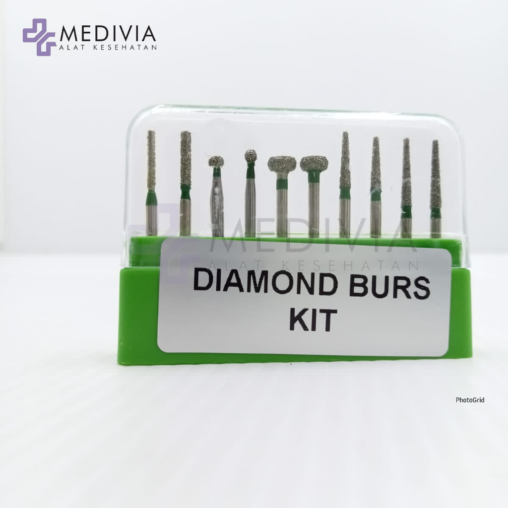 DENTAL DIAMOND BUR PITA HIJAU HIGH SPEED BUR KIT PREPARASI PREPARATION / BUR COARSE-A0090