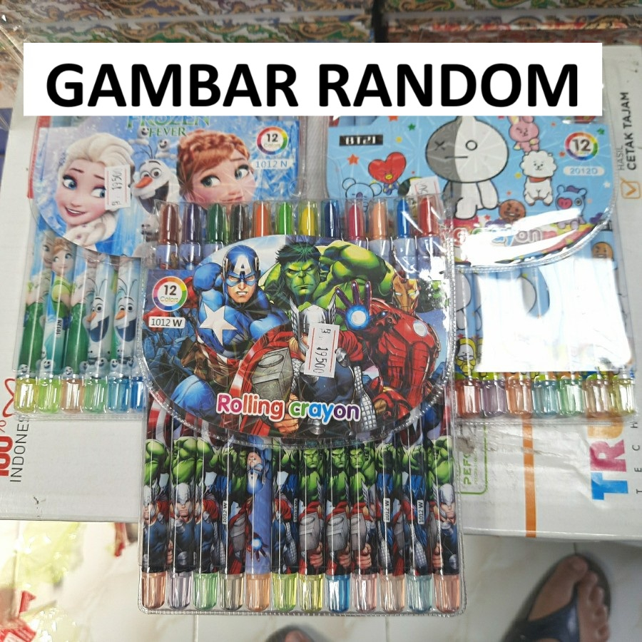 

Crayon Putar 12 Warna Panjang Fancy - 1 Set
