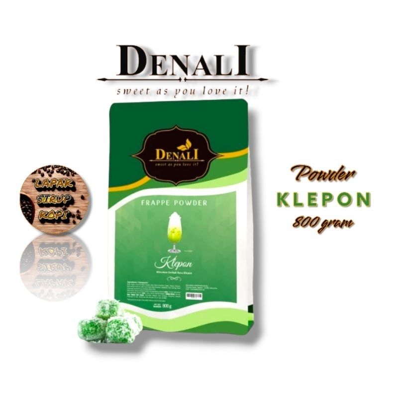 

Denali - Klepon Powder 800gr - bubuk minuman rasa klepon
