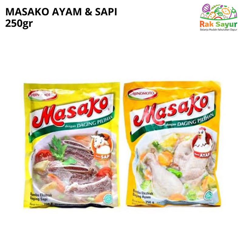 

Masako Ayam dan Sapi 250gr Bumbu Dapur Rak Sayur Padang