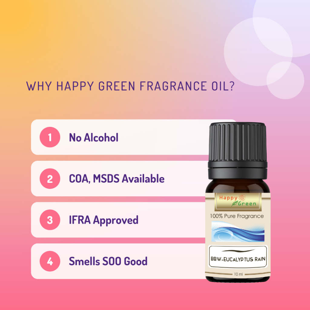 Happy Green Bath Body Works Eucalyptus Rain Fragrance Oil - Floral