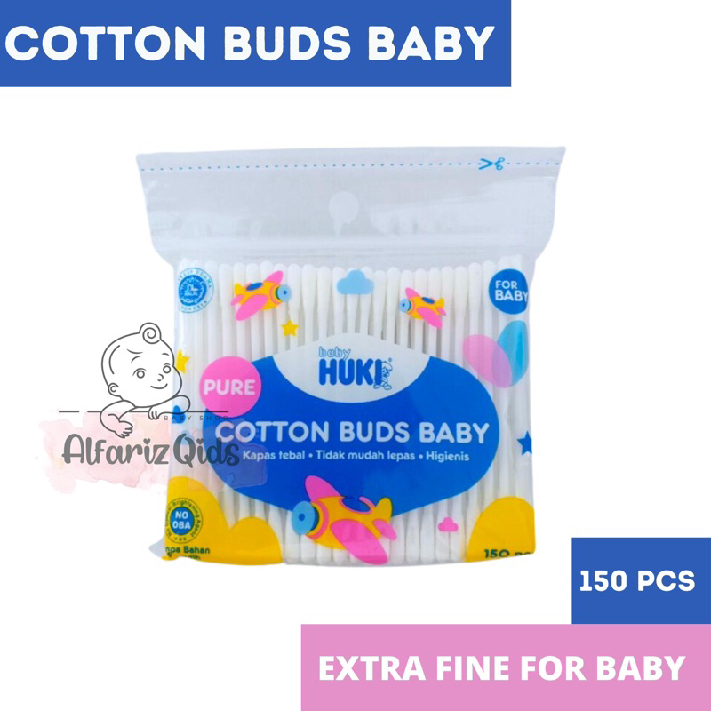 Huki Cotton Bud Extra Fine 150 pcs baby cotton bud