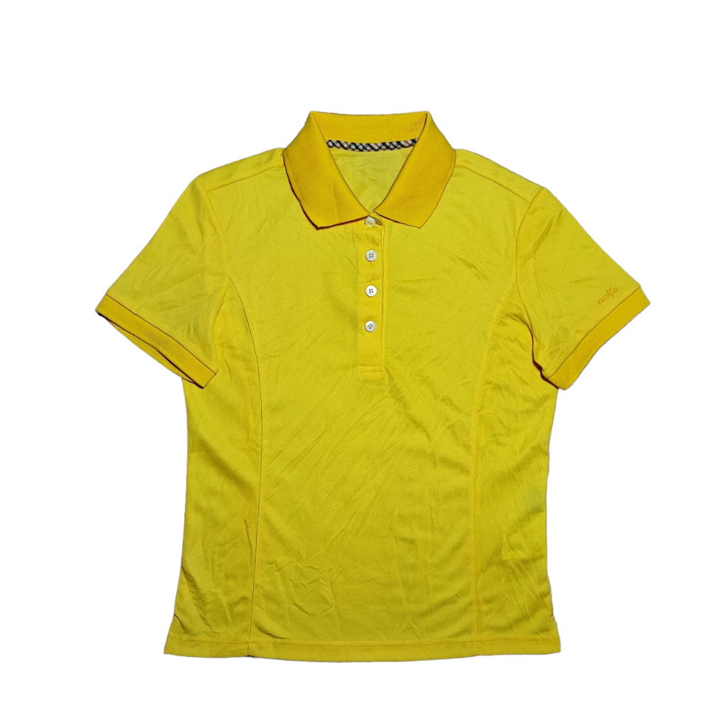 Kaos Polo Olahraga Wanita DAKS GOLF Dry Yellow Size XS Branded Preloved