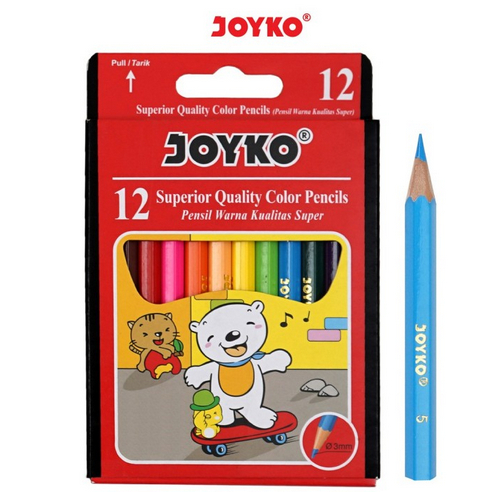 

Pensil Warna Pendek 12 Warna Joyko CP-12S