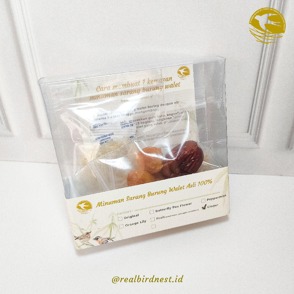

Minuman Sarang burung walet ASLI 100% Instan Praktis | GINGER - tipe sarang mangkok/sudut