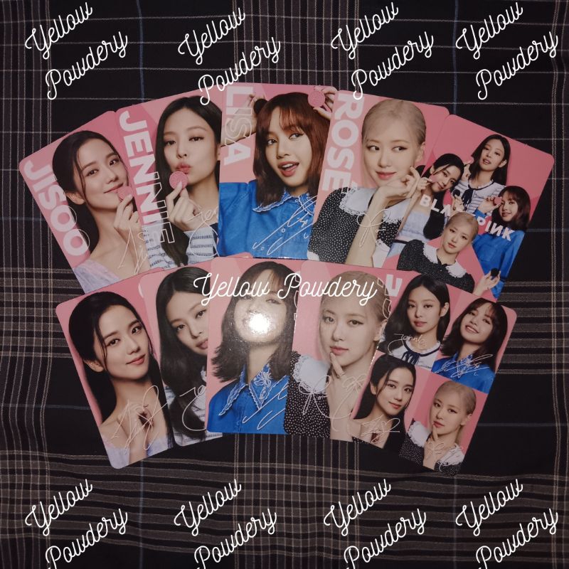 READY BLACKPINK OREO PHOTOCARD MERCHANDISE OFFICIAL PC JENNIE ROSE JISOO LISA THE GAME SHARING STELL
