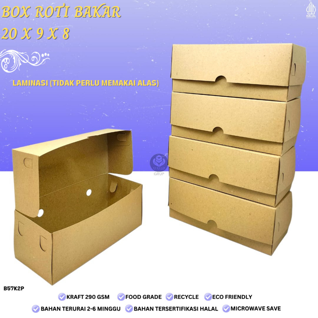 Dus Roti Bakar Bandung Polos Toast Box (B57-K2P)