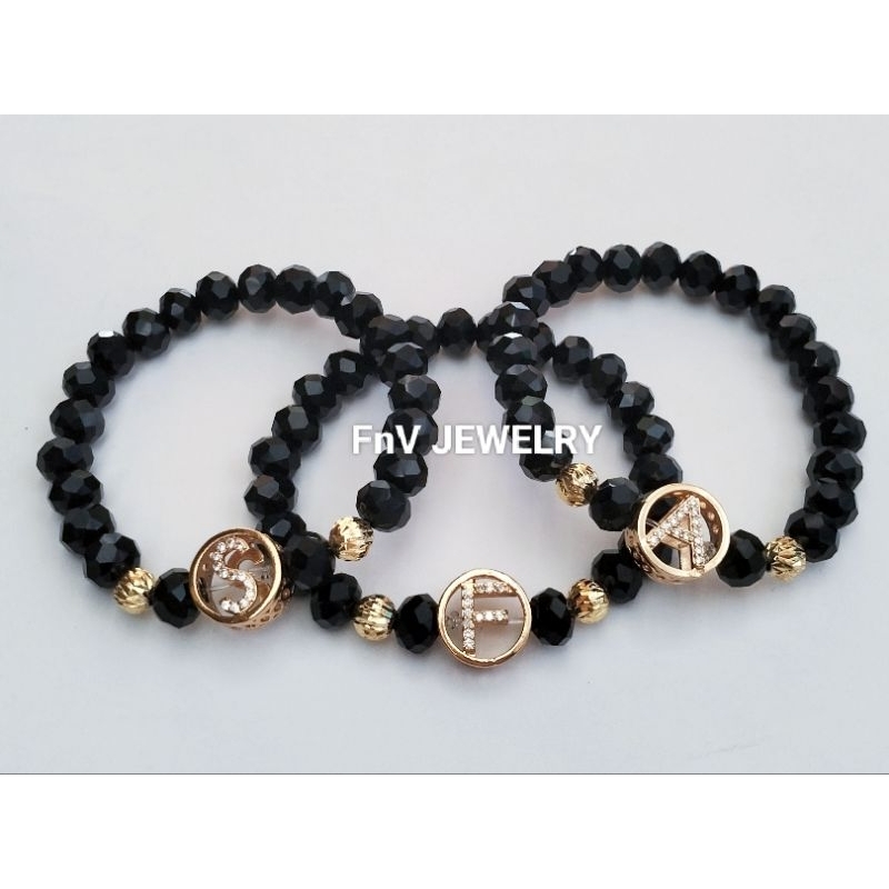 FnV JEWELRY Gelang Kristal Xuping Huruf A-Z liontin Huruf