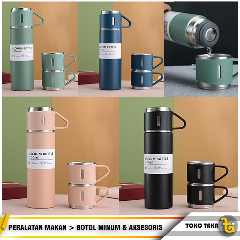 ELDE 1 - TERMOS VACUM FLASK GIFT BOX HAMPERS 500ml // TUMBLER BOTOL MINUM SET // thermos sultan vacu