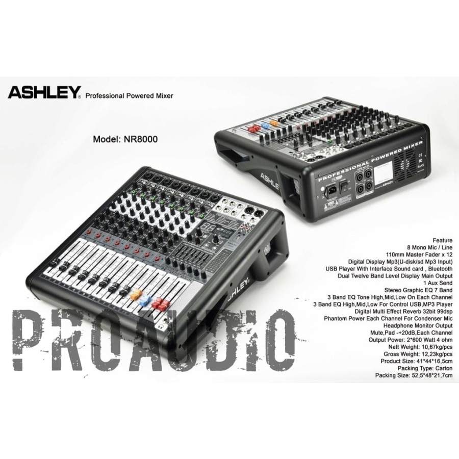 Power Mixer Ashley 8 Channel NR8000 NR 8000 Original